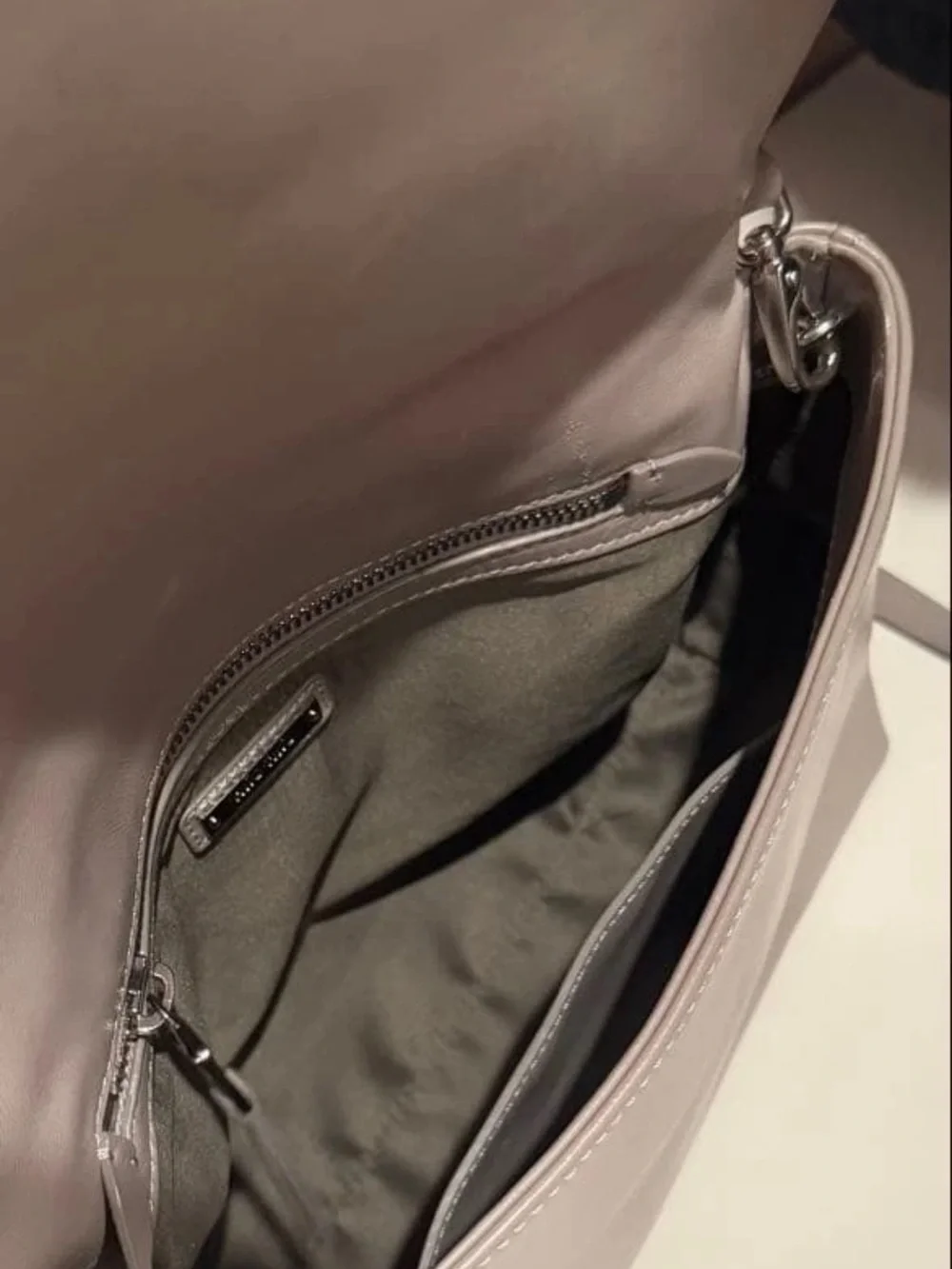 Miu Miu Quilted Leather Shoulder Bag in Light Gray